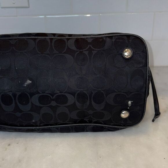 Coach Bag Purse Handbag Signature Logo Drawstring Carryall Tote Shoulder Bag - Picture 8 of 16